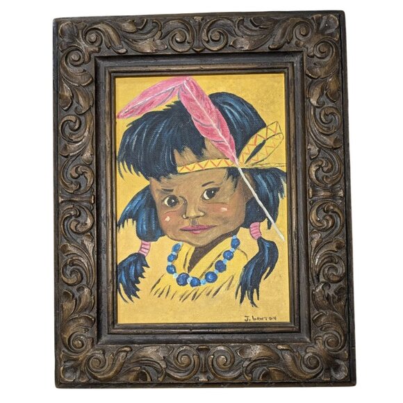 Art, Artist signed, Southwest, J. Lawton Acrylic paint Vintage - Picture 3 of 8